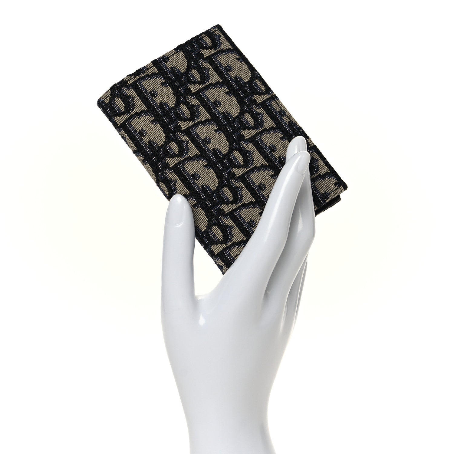 Christian Dior Oblique Bi-Fold Card Holder Blue 2 of 8