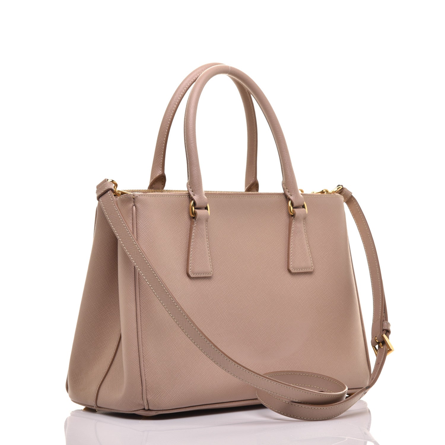 Prada Saffiano Small Galleria Double Zip Tote Cammeo 3 of 13