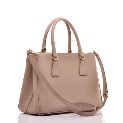 Prada Saffiano Small Galleria Double Zip Tote Cammeo 3 of 13