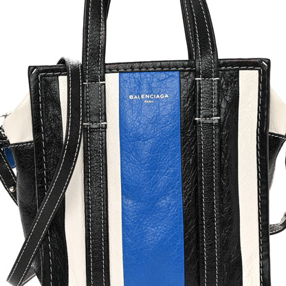 Balenciaga Agneau Arena Multicolore XS Bazar Shopper Tote Bleu White Black 8 of 11