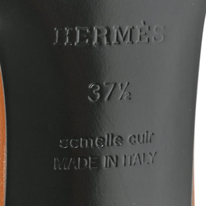 Hermes Calfskin Gigi 50 Sandals 37.5 Gold 7 of 10
