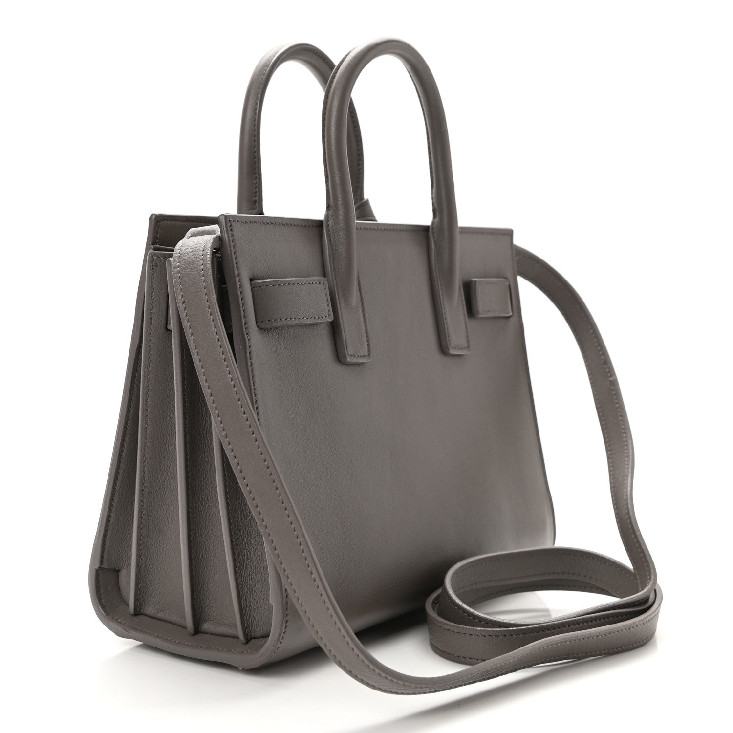 Saint Laurent Calfskin Nano Sac De Jour Fog 3 of 9