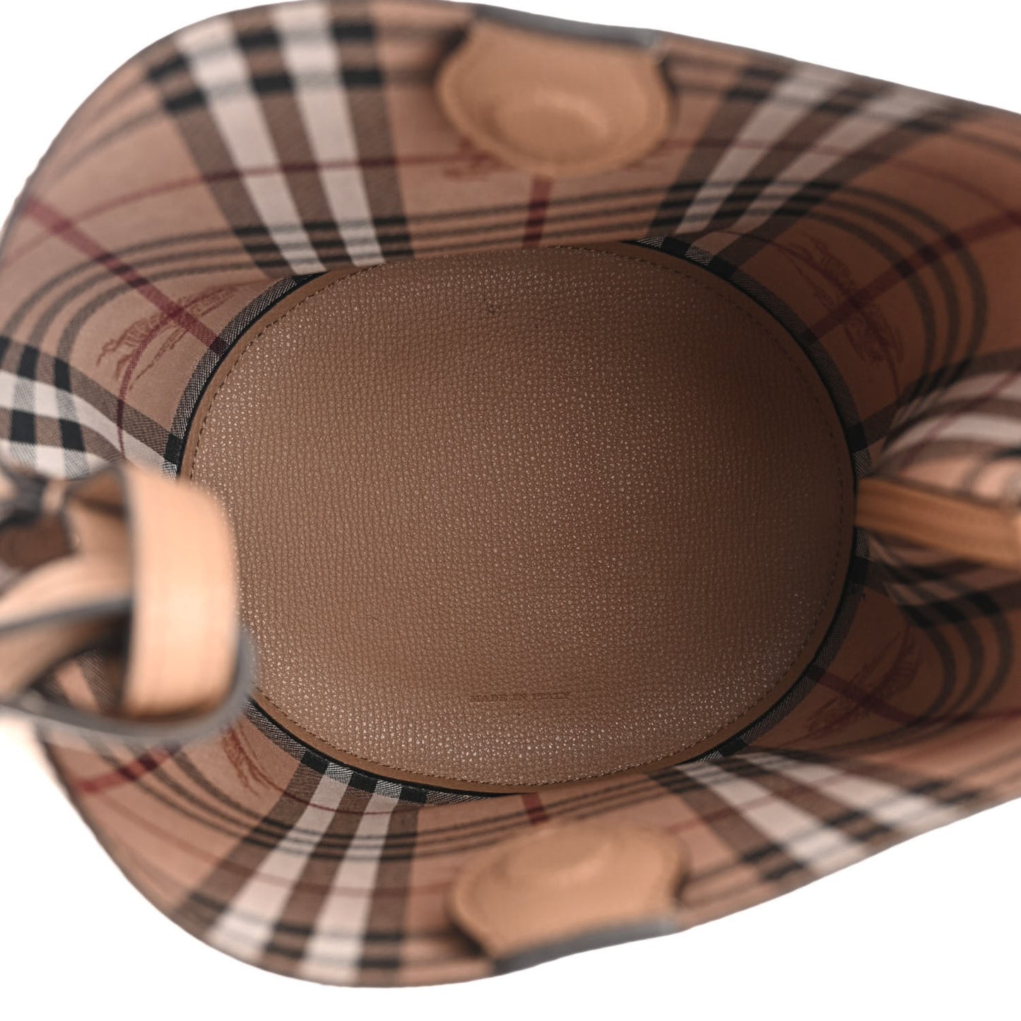 Haymarket Check Colours Small Lorne Bucket Crossbody Beige