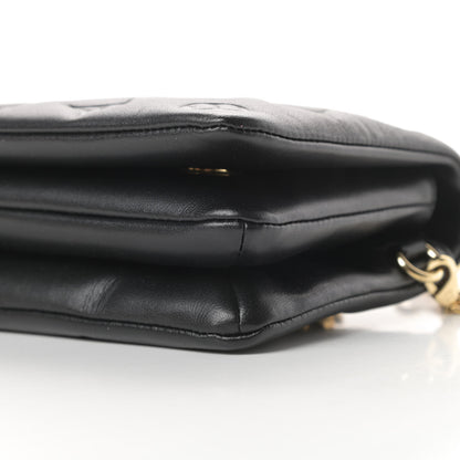 Louis Vuitton Lambskin Embossed Monogram Pochette Coussin Black 9 of 10
