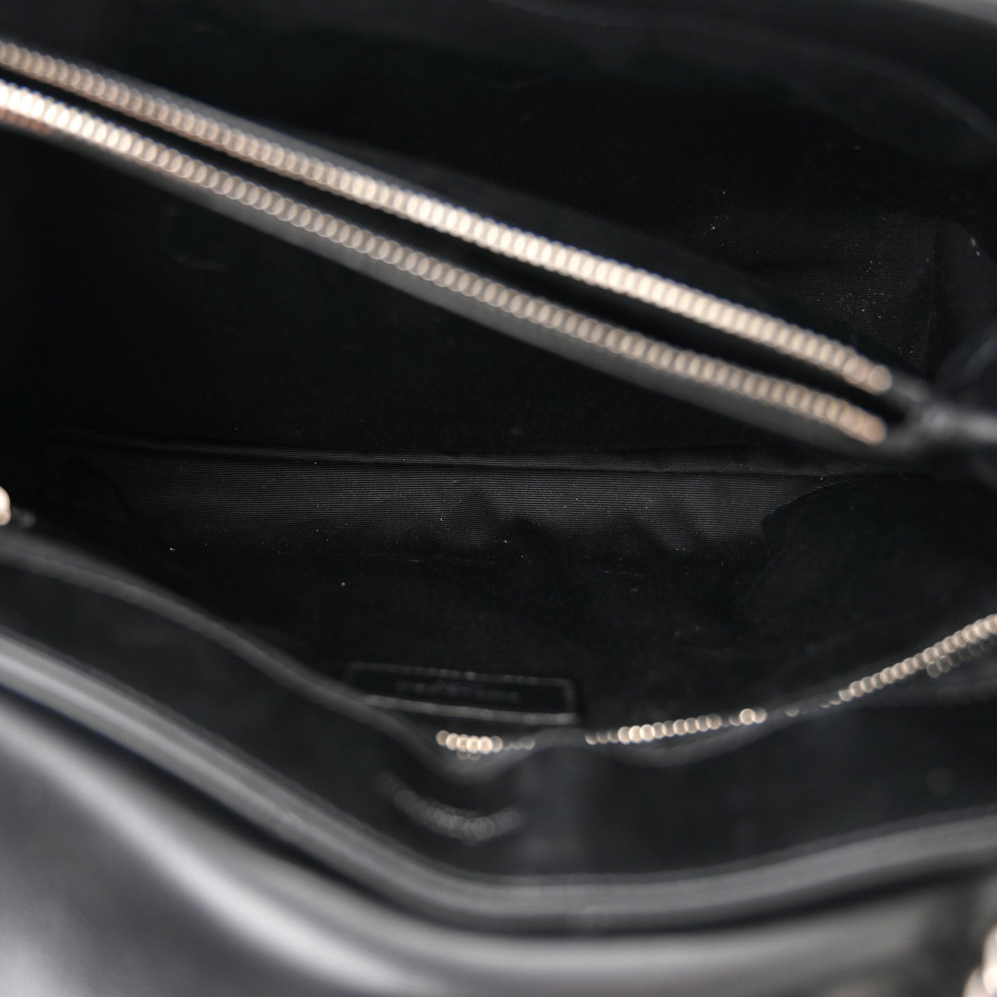 Calfskin Y Quilted Monogram Medium Loulou Chain Satchel Black