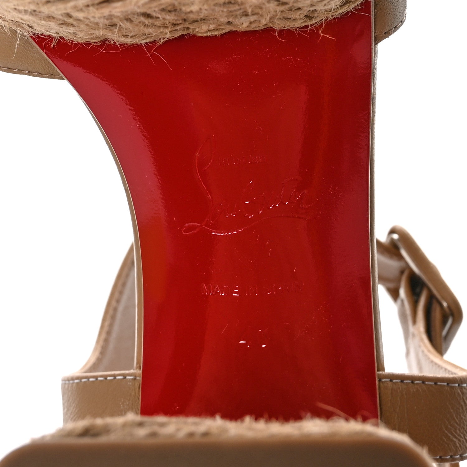 Christian Louboutin CHRISTIAN LOUBOUTIN Nappa Calakala 70 Platform Sandals 40 Toffee 7 of 8