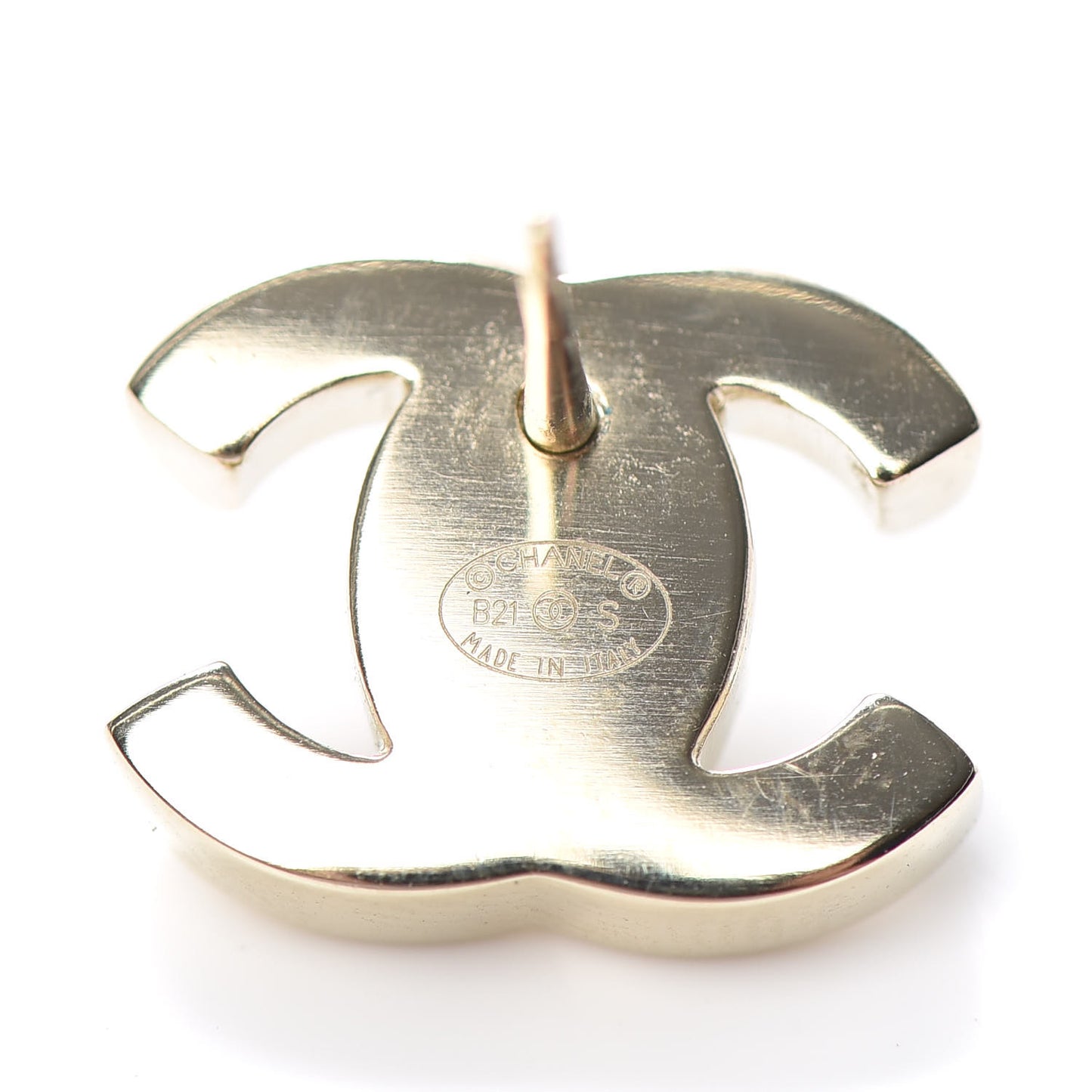 Metal CC Turnlock Earrings Gold