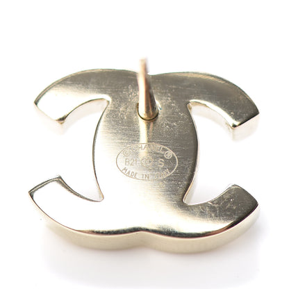 Chanel Metal CC Turnlock Earrings Gold 4 of 4