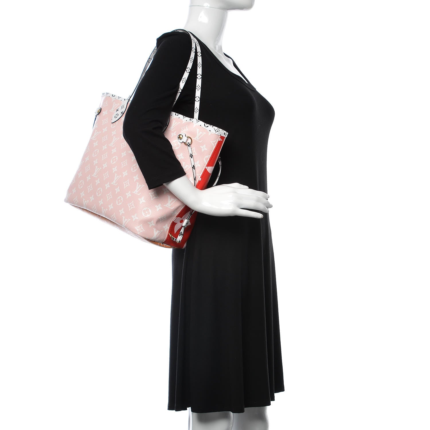 Louis Vuitton Monogram Giant Neverfull MM Rouge 3 of 13