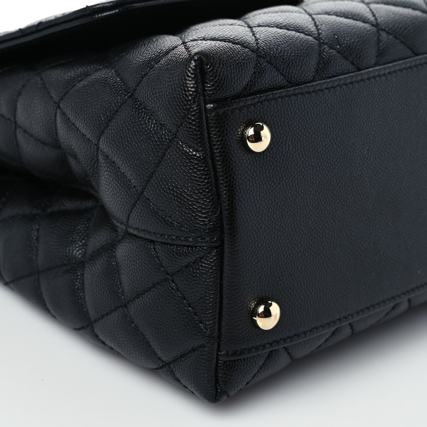 Chanel Caviar Quilted Small Coco Handle Flap Black 8 of 9