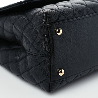 Chanel Caviar Quilted Small Coco Handle Flap Black 8 of 9