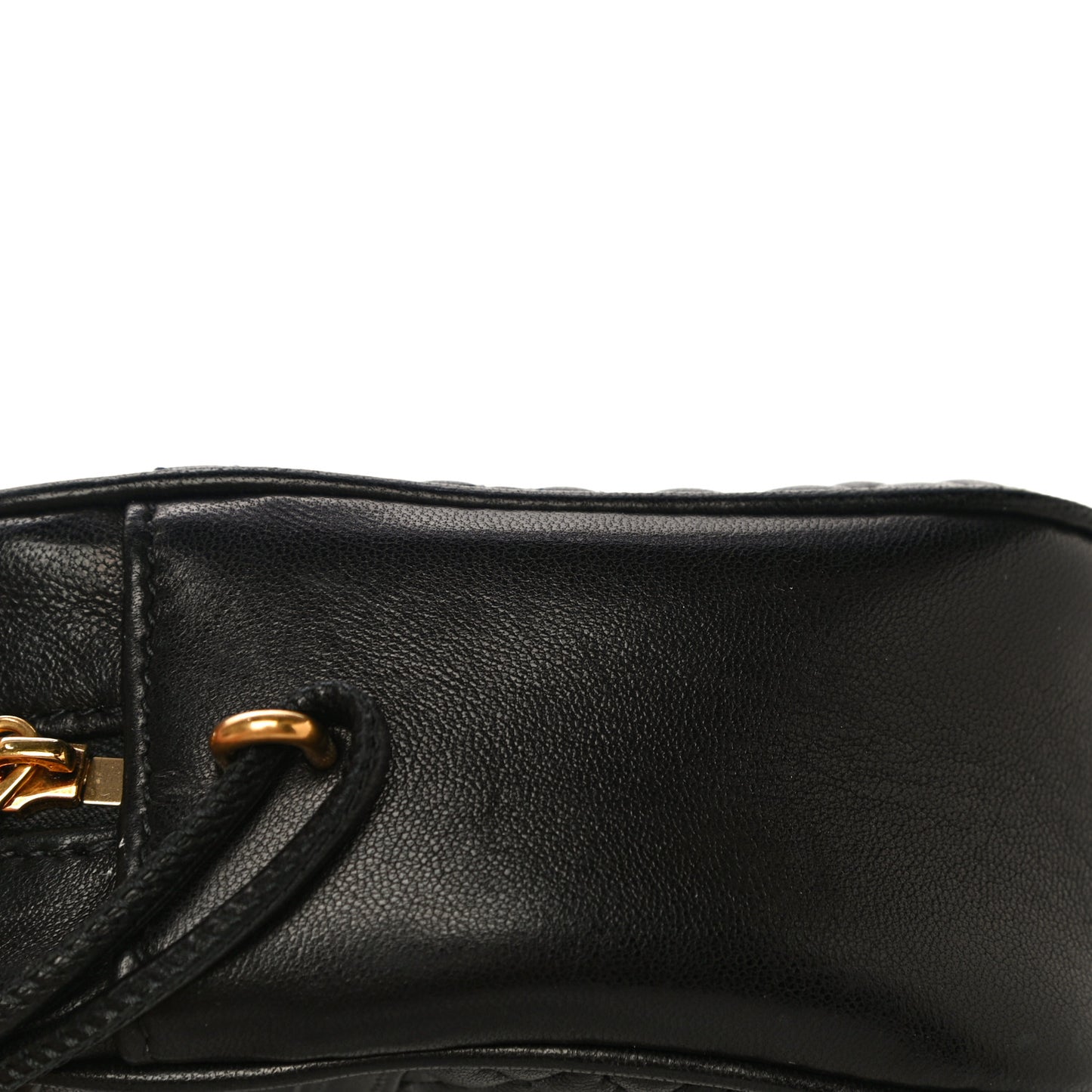 Lambskin Quilted Victoire Camera Bag Black