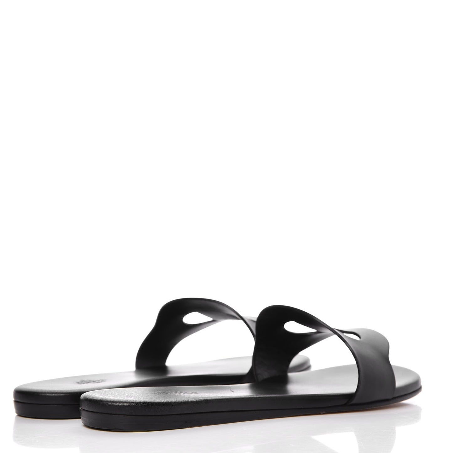 Calfskin Raw Edge Lisboa Sandals 37 Black