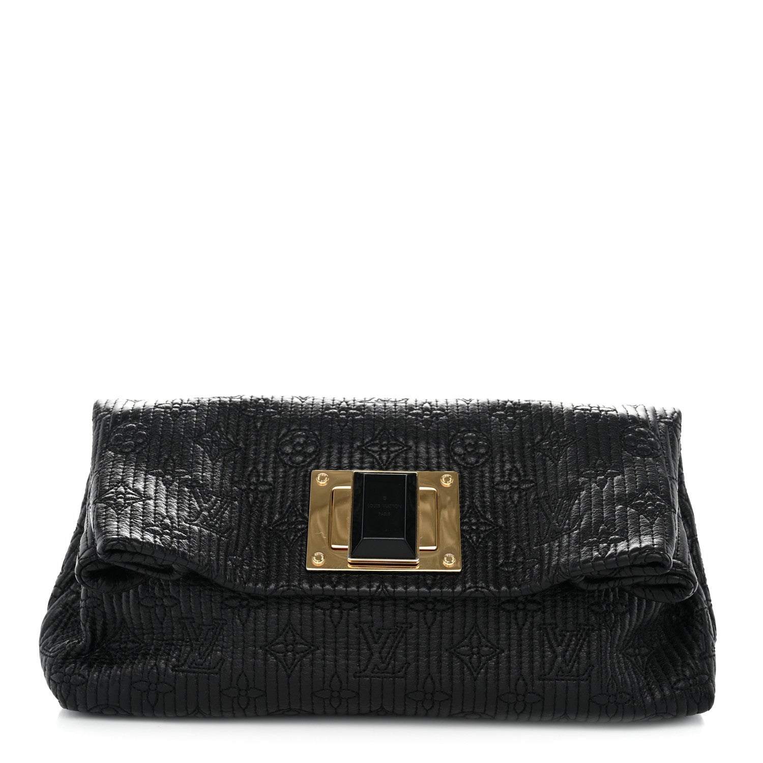 Louis Vuitton Calfskin Quilted Monogram Altair Clutch Black 1 of 10