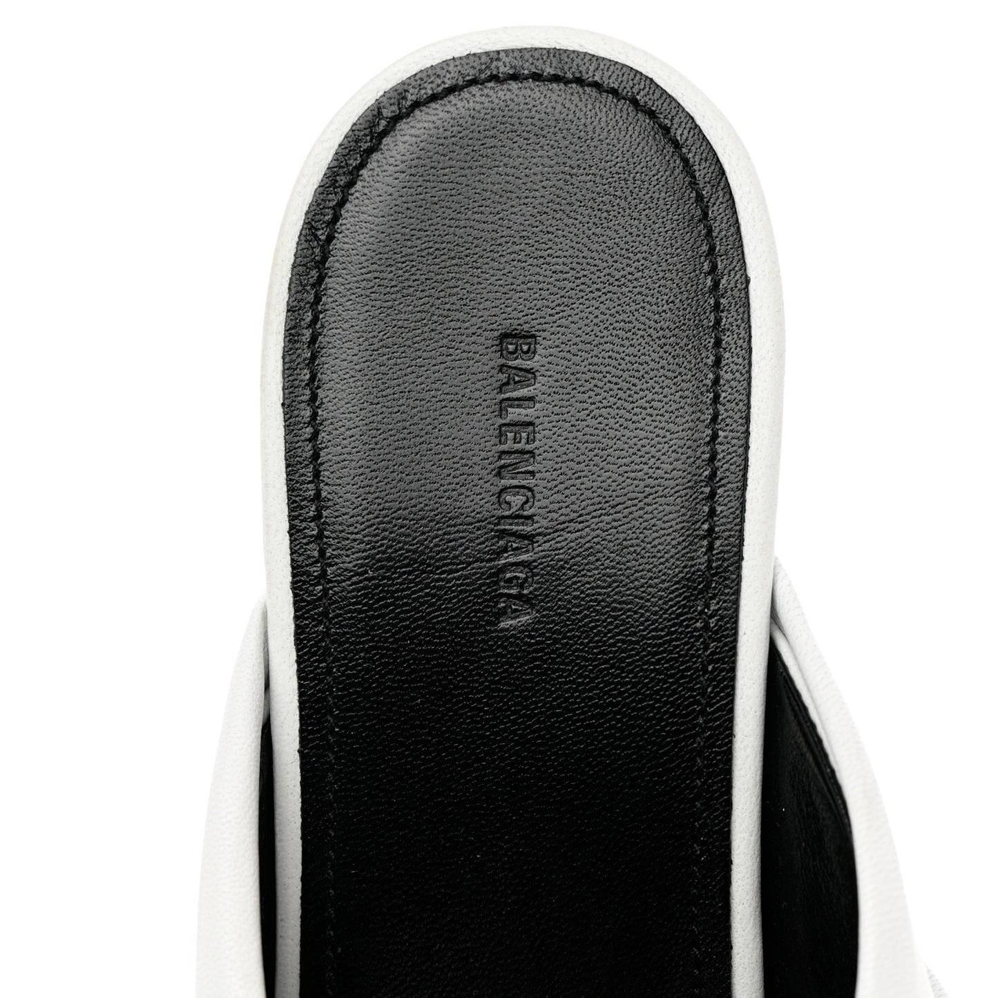 Smooth Nappa Drapy 80mm Slide Sandals 39 White