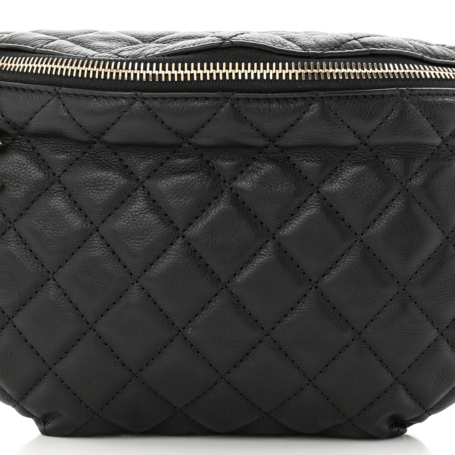 Chanel Calfskin Quilted Banane Waist Bag Fanny Pack Black 8 of 11