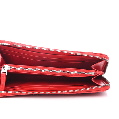 Bottega Veneta Nappa Intrecciato Zip Around Wallet Red 8 of 8