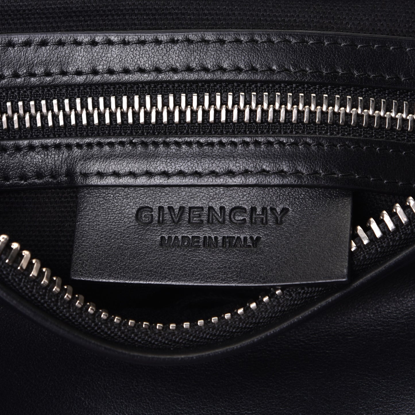 Calfskin Small Pandora Logo Strap Black