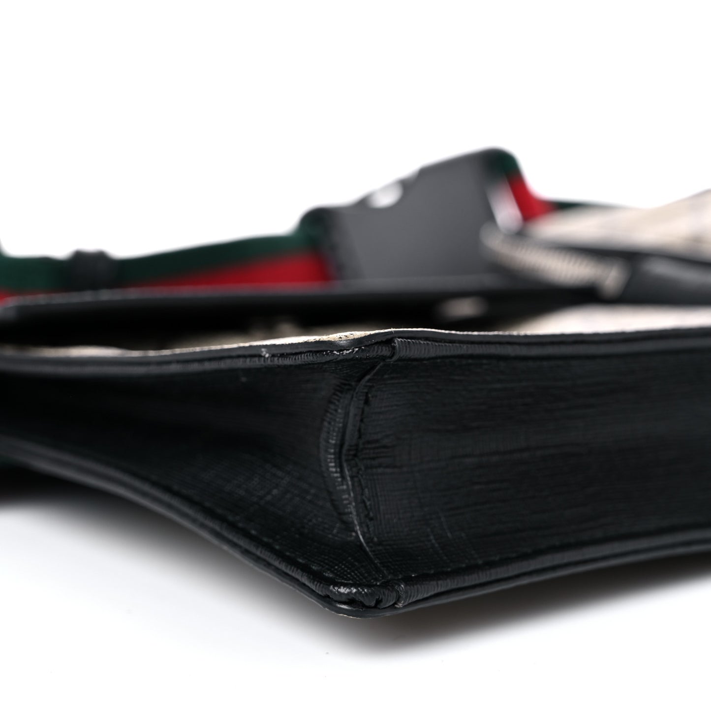 GG Supreme Monogram Web Belt Bag Black