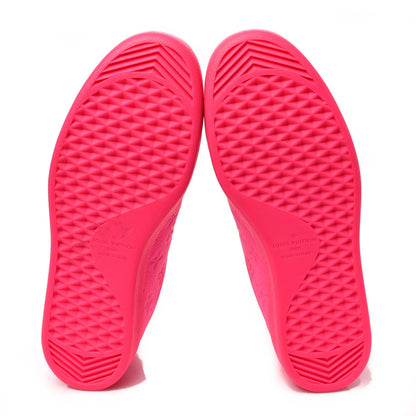 Louis Vuitton Grained Calfskin Embossed Monogram Mens Luxembourg Sneakers 6.5 Fluo Pink 6 of 8