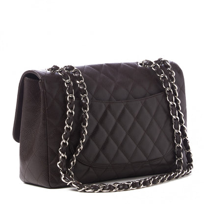 Chanel Caviar Quilted Jumbo Single Flap Brown 3 of 10