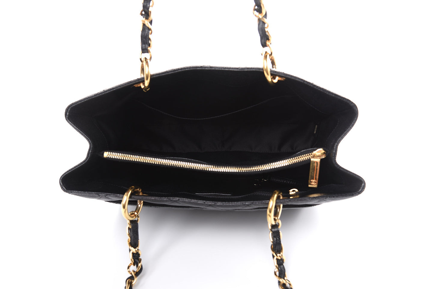 Caviar Quilted Grand Shopping Tote GST Black