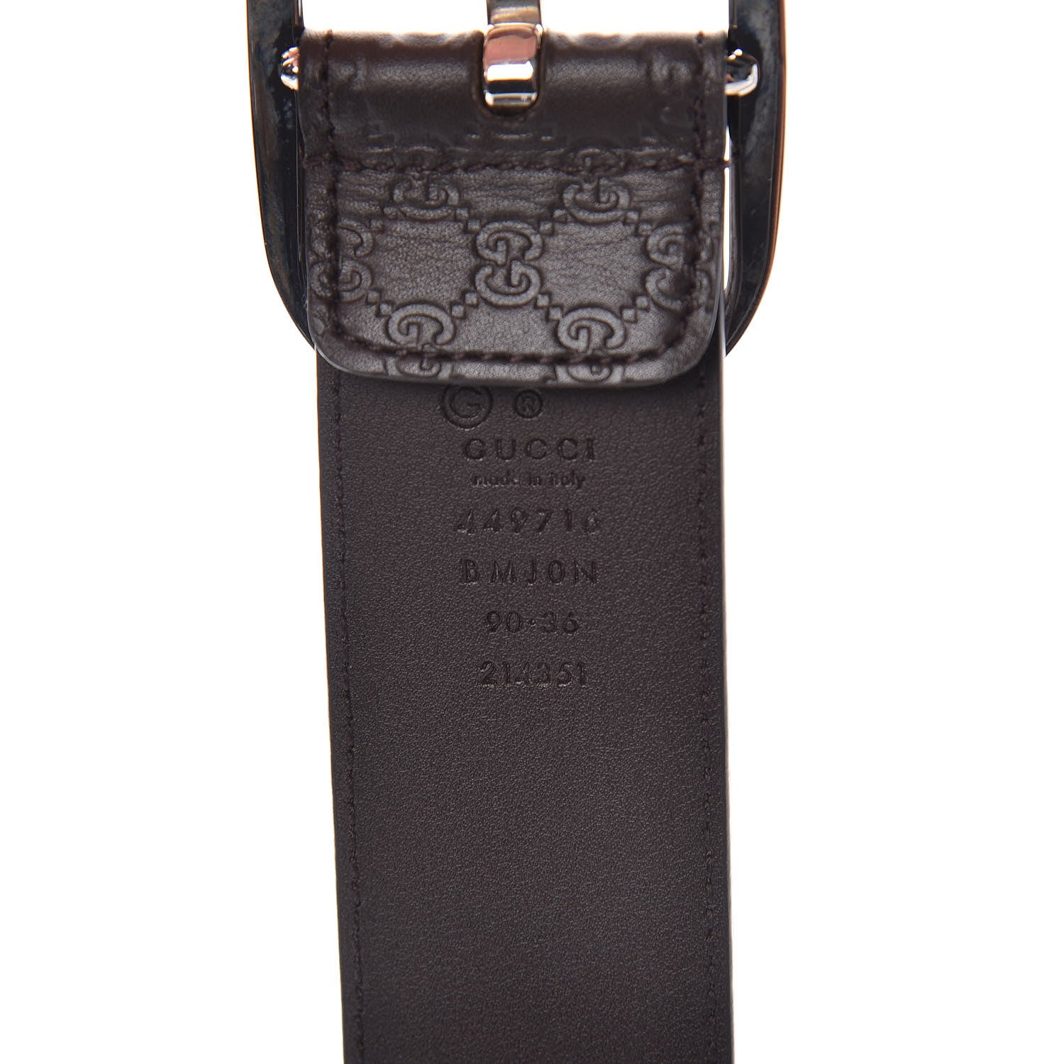 Gucci Microguccissima Belt 90 36 Dark Brown 6 of 7