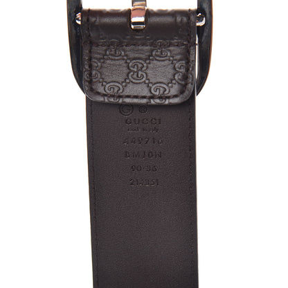 Gucci Microguccissima Belt 90 36 Dark Brown 6 of 7