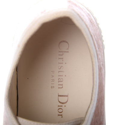 Christian Dior Velvet Walk'N'Dior Low Top Sneakers 38 Nude 5 of 7