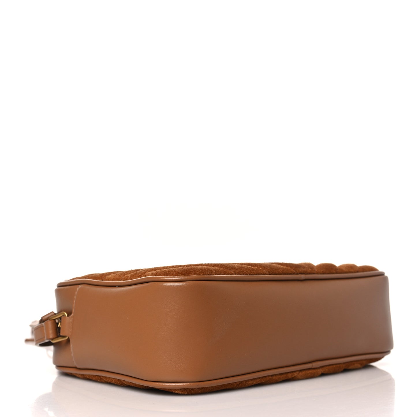 Suede Matelasse Monogram Lou Camera Bag Cinnamon
