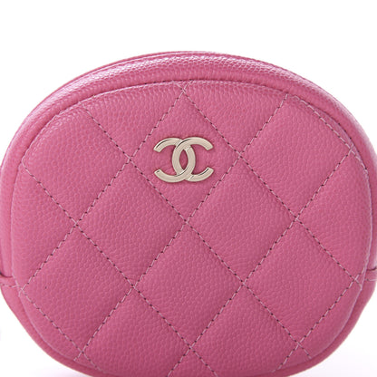 Chanel Caviar Quilted Zip Around Classic Coin Purse Pink 10 of 11