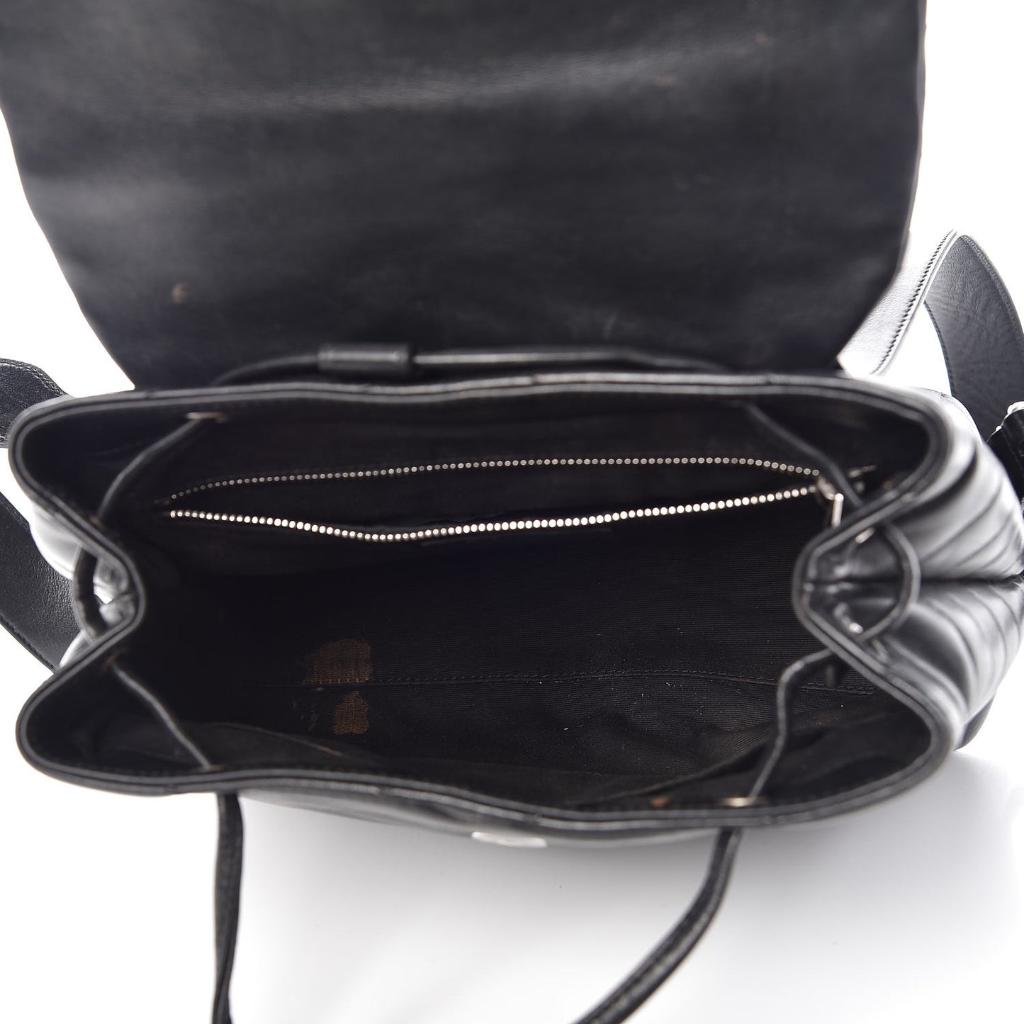 Calfskin Y Quilted Monogram Small Loulou Backpack Black