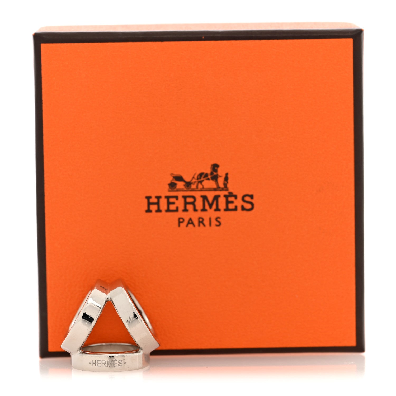 Hermes Palladium Trio Mini Scarf Ring 4 of 4