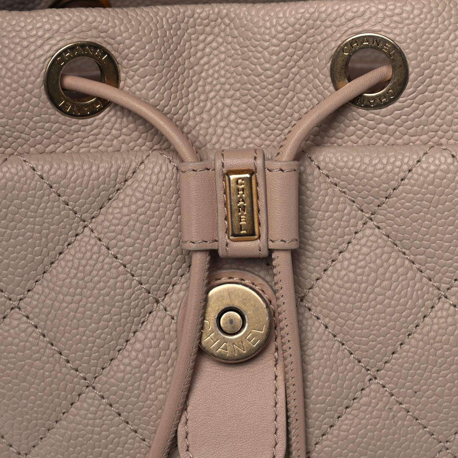 Chanel Caviar Quilted Filigree Backpack Beige 8 of 13
