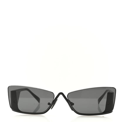 Prada Metal Symbole Triangle Logo Sunglasses SPR 59Z Black Ardesia 2 of 8