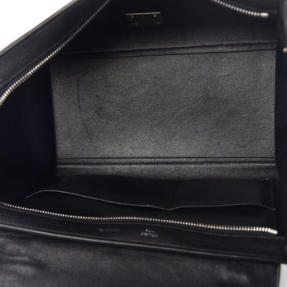 Celine Drummed Calfskin Suede Small Trapeze Black 6 of 11