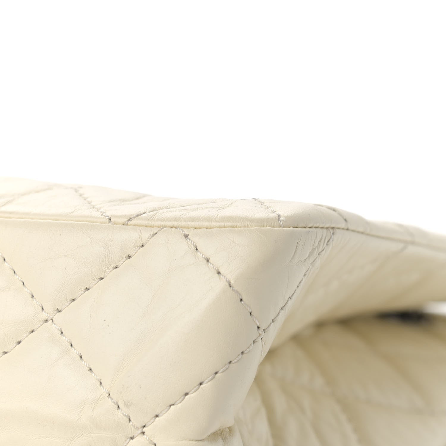 Chanel Aged Calfskin Quilted Reissue 2.55 Tote Ivory 10 of 12