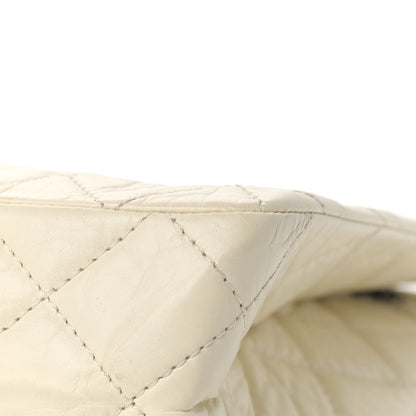 Chanel Aged Calfskin Quilted Reissue 2.55 Tote Ivory 10 of 12