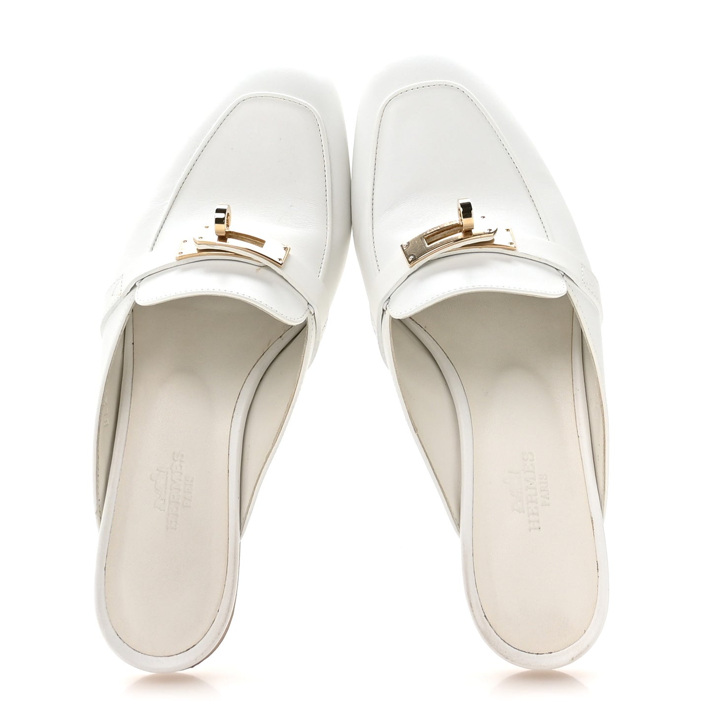Calfskin Oz Mules 36 White