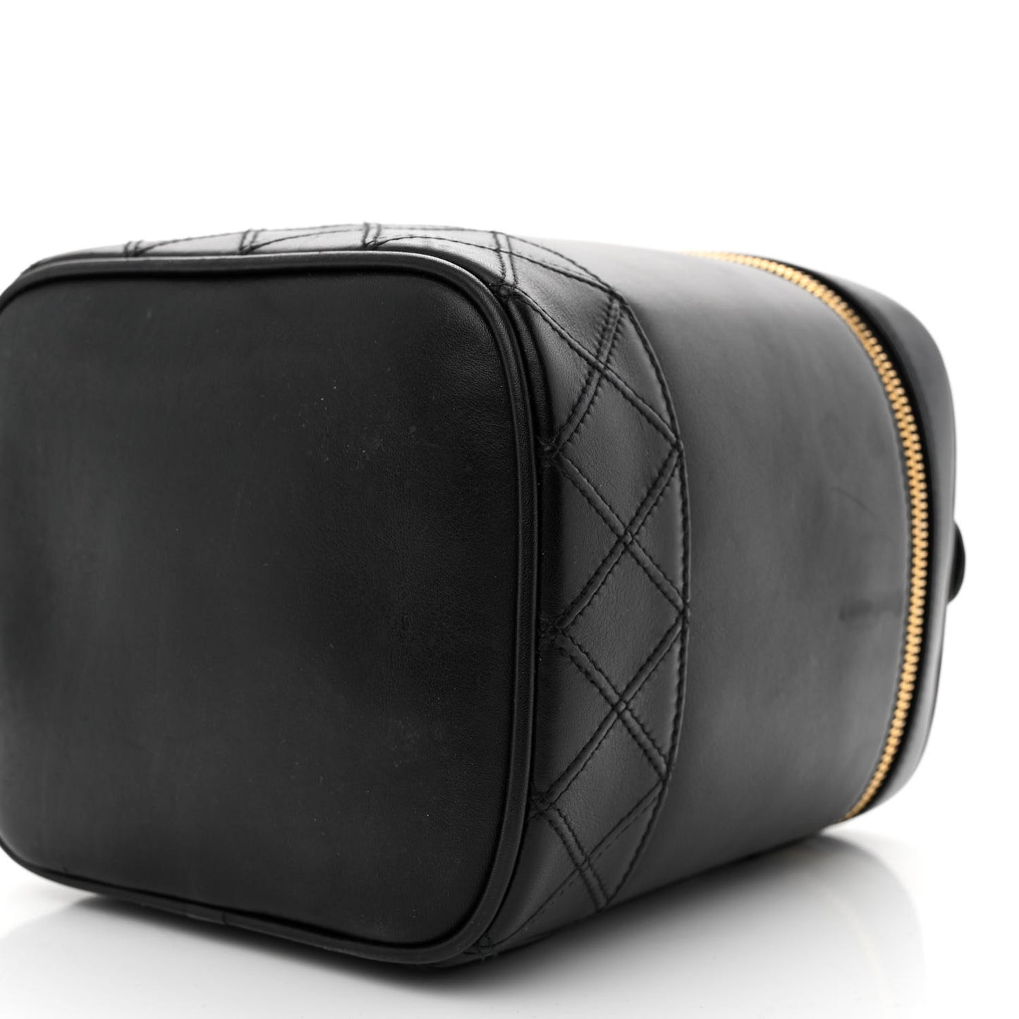 Lambskin Vanity Cosmetic Case Black
