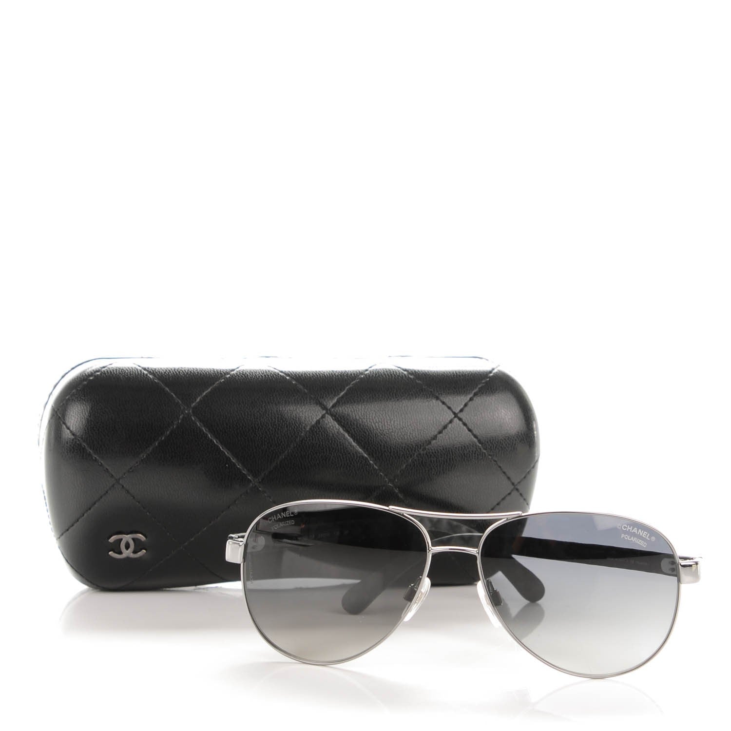 Chanel Aviator Polarized Sunglasses 4204-Q Black 7 of 7