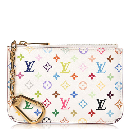 Louis Vuitton Monogram Multicolor Key Pouch White Litchi 1 of 16
