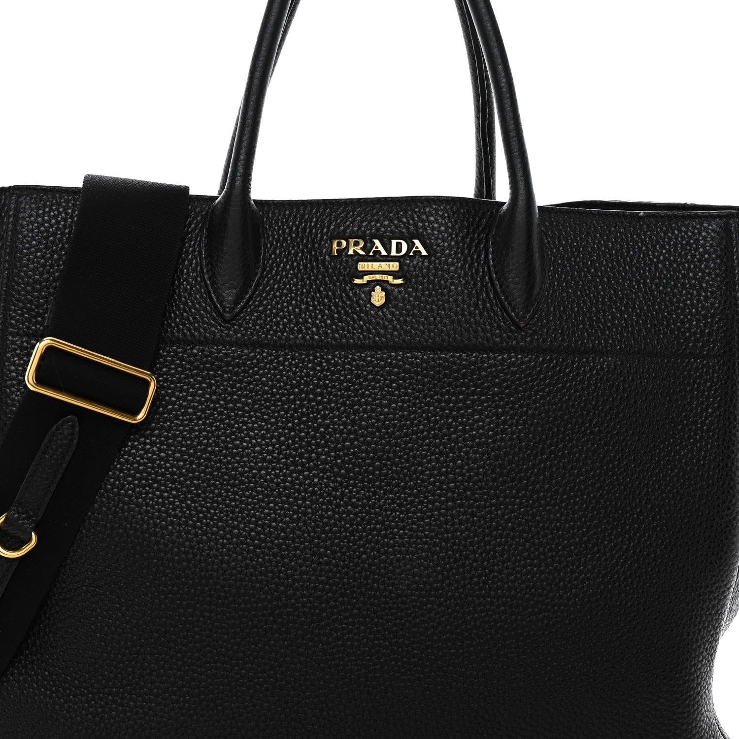 Prada Vitello Phenix Tote Black 7 of 11