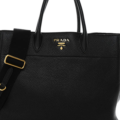 Prada Vitello Phenix Tote Black 7 of 11