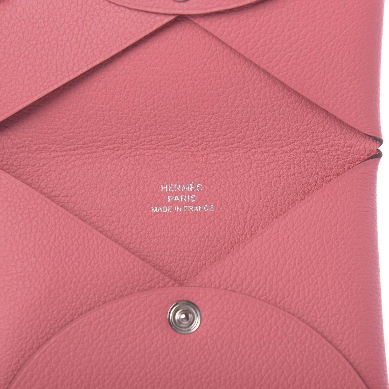 Hermes Evercolor Calvi Card Case Rose Azalee 6 of 7