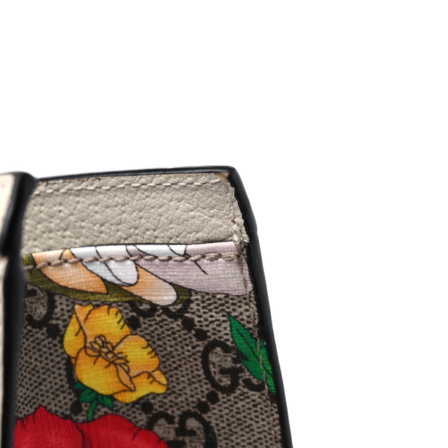 Gucci GG Supreme Monogram Flora Textured Calfskin Small Padlock Tote Beige Ebony Multicolor Mystic White 15 of 15