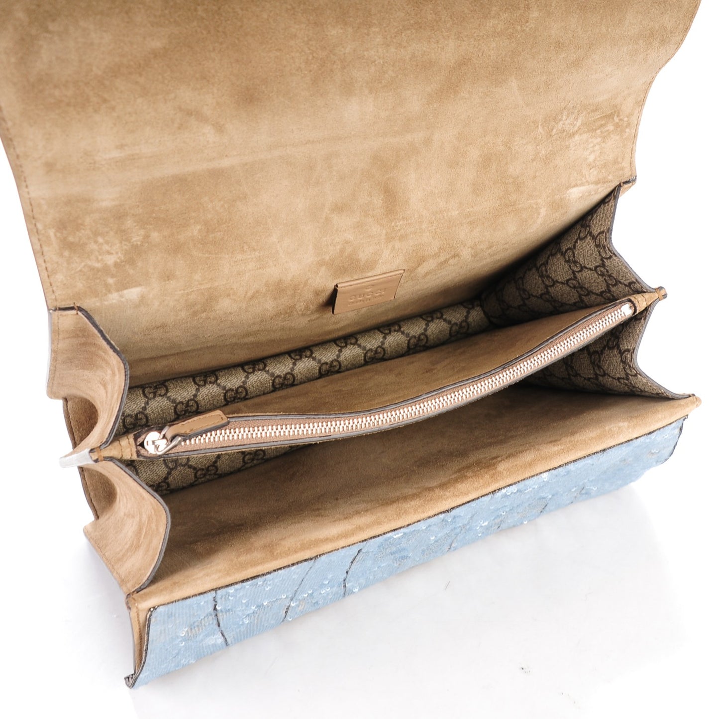 GG Supreme Monogram Lightning Embroidered Medium Dionysus Shoulder Bag Beige