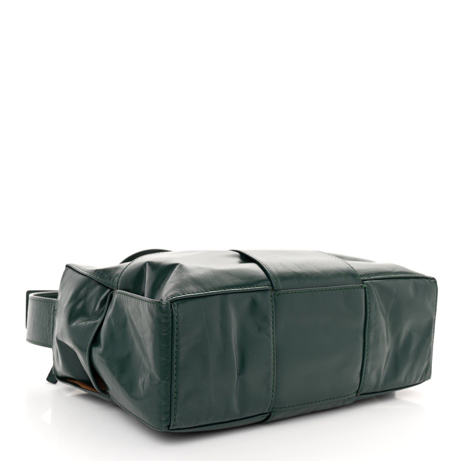 Bottega Veneta Paper Calfskin Maxi Intreccio Medium Arco Camera Bag Emerald Green 4 of 9