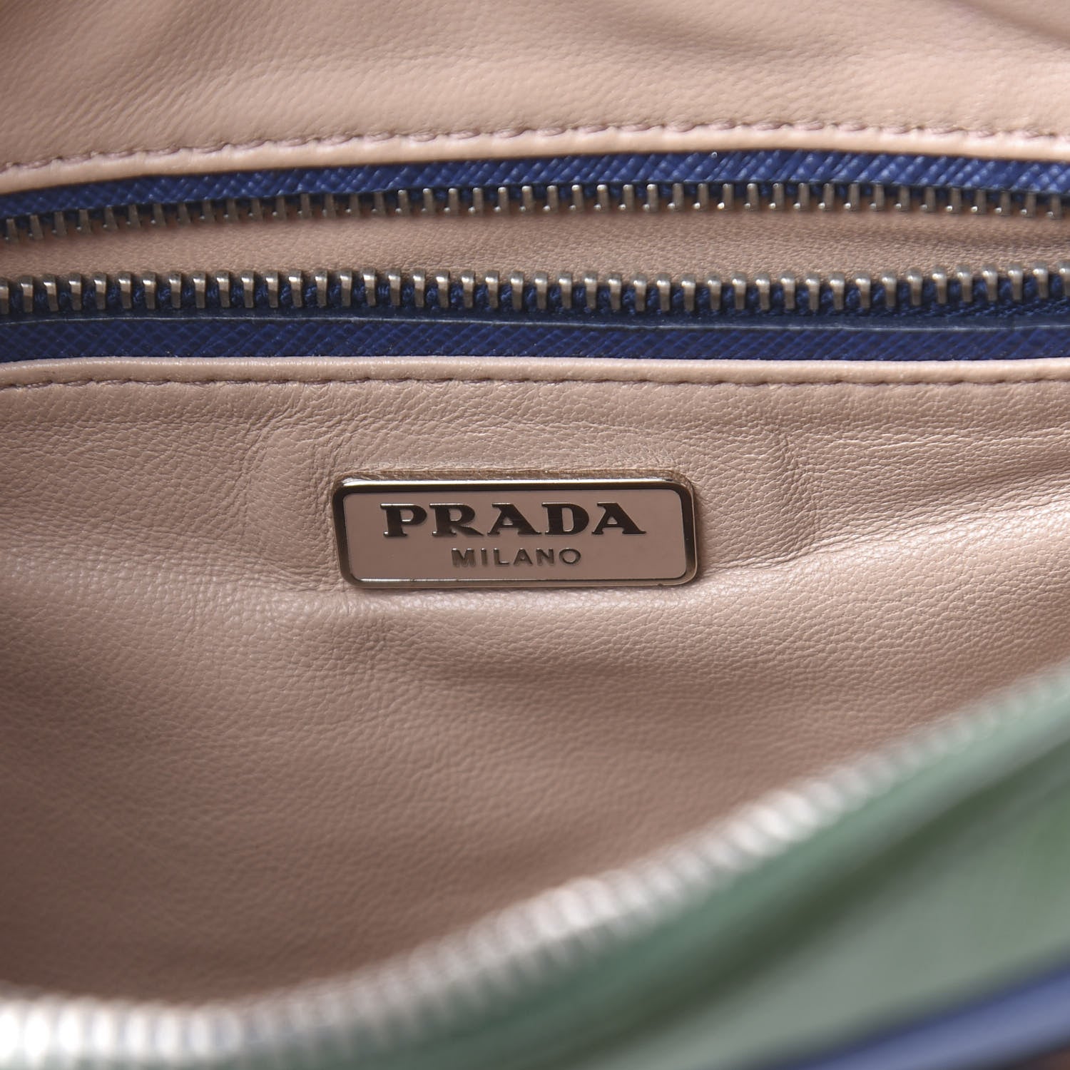 Prada Saffiano Buckle Bi-Color Camera Bag Bluette Lari 6 of 16