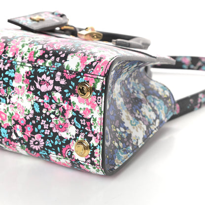 Louis Vuitton Calfskin Floral Print Mini City Steamer Black 9 of 9